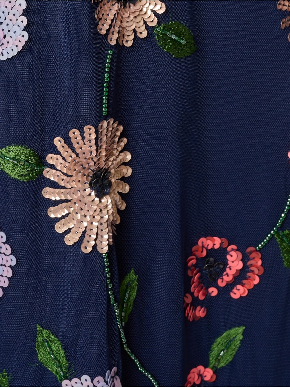 Adrianna Papell Navy Floral Sequin One Shoulder Gown Size 6 NWT GALA MOB Formal - Picture 6 of 15